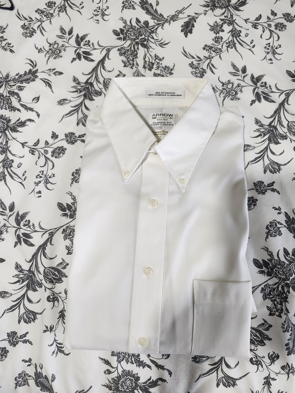 Arrow PREMIUM Collection White Men's Button-Down Dress Shirt